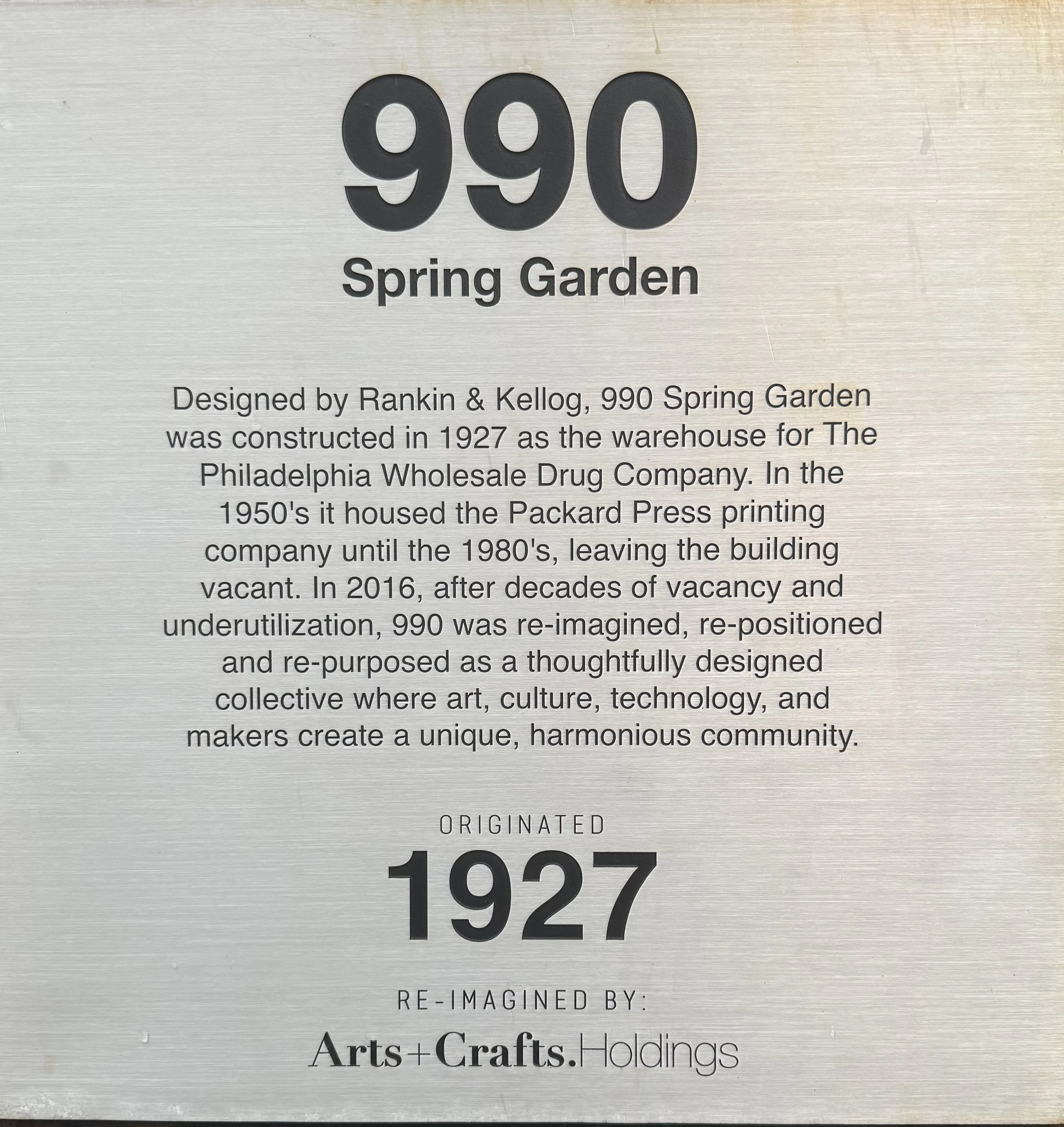 990 Spring Garden, from wholesale drug warehouse to a building full of makers