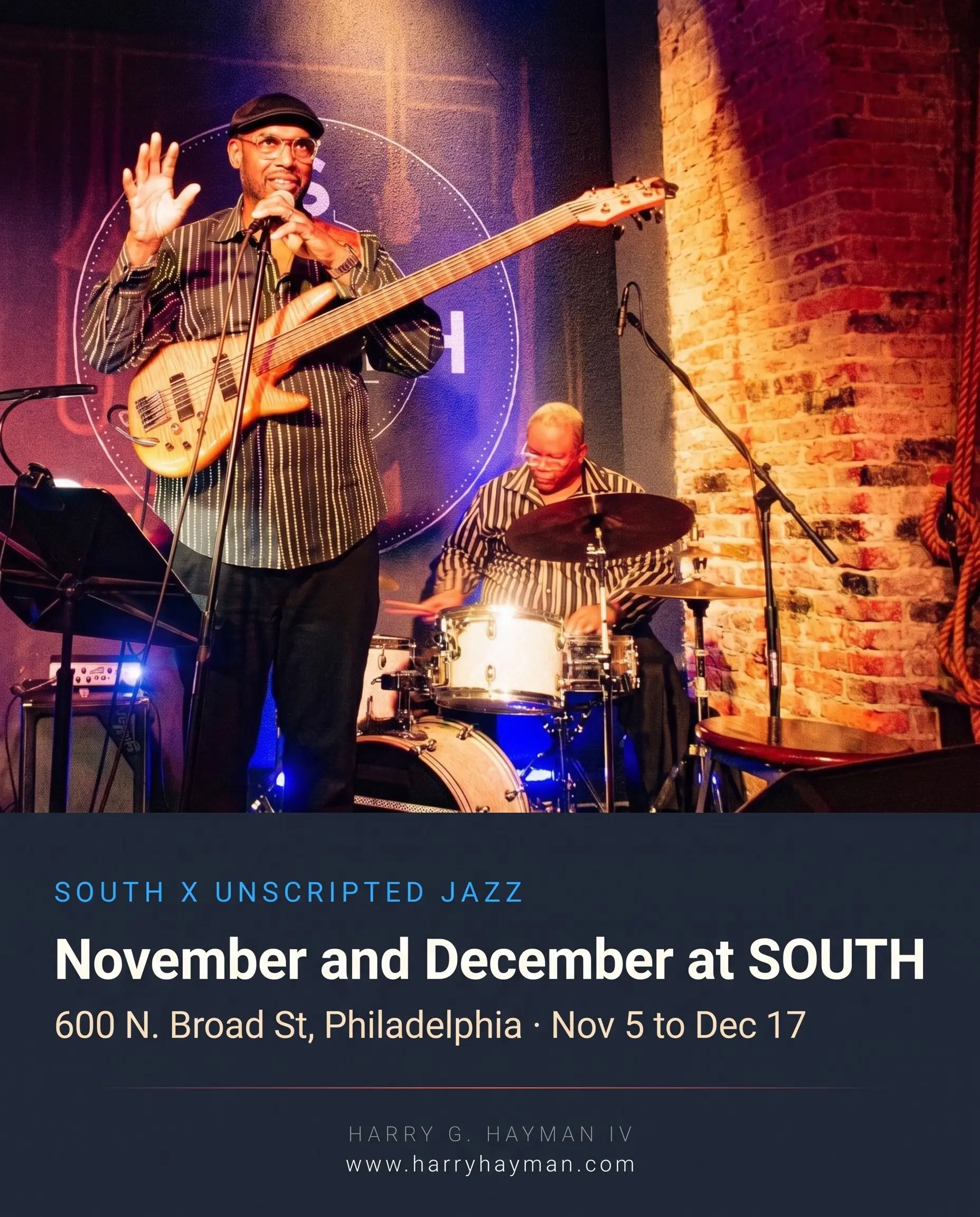 SOUTH x Unscripted Jazz Brings Its Fall Lineup Home to North Broad Street
