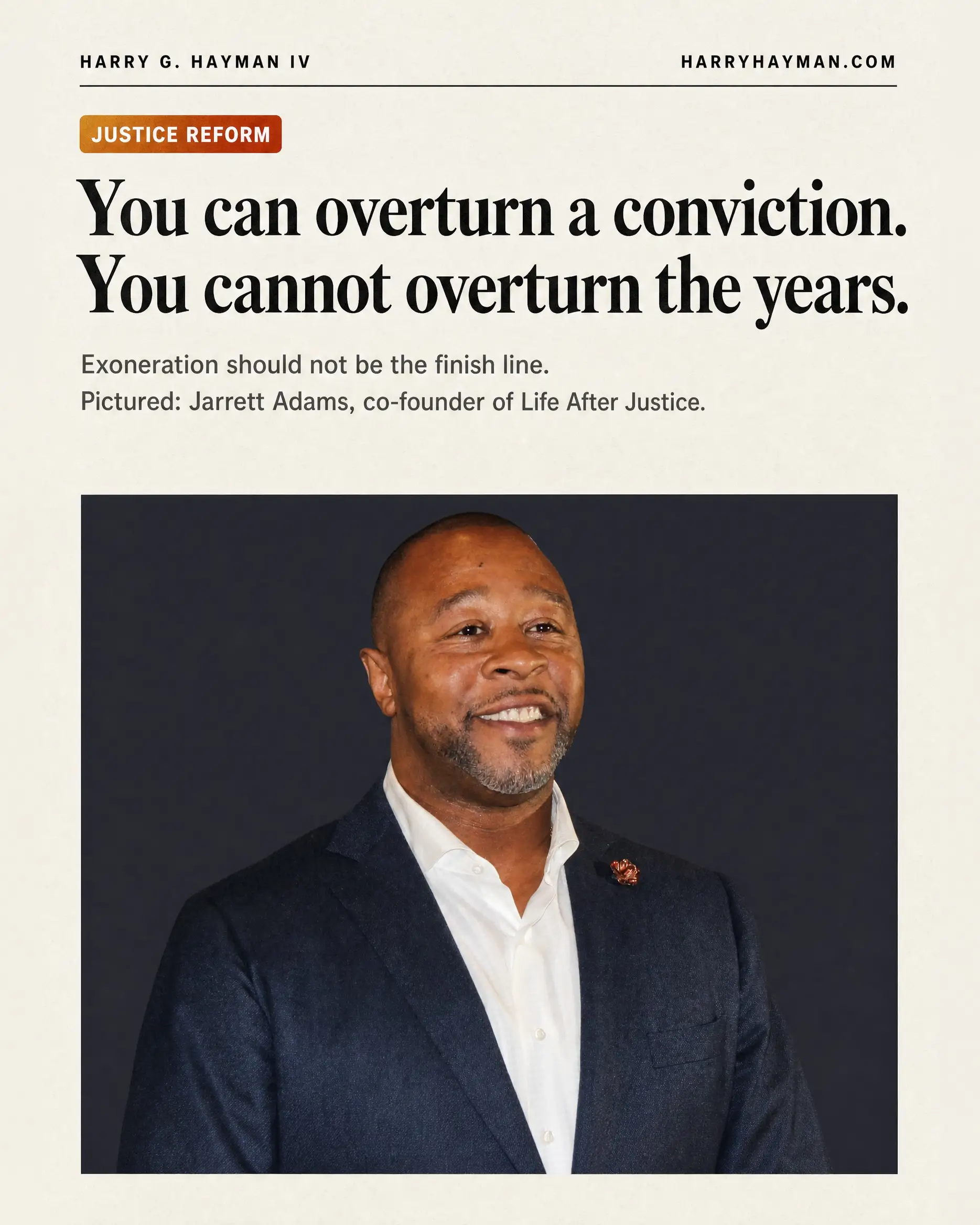 Life After Justice and Why Exoneration Is Not the Finish Line