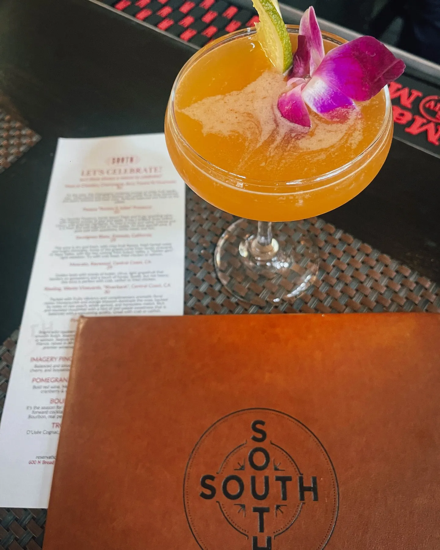 SOUTH's signature cocktails