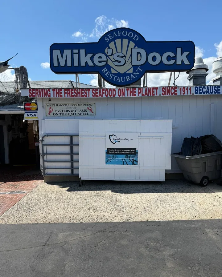The iconic storefront of Mike's Seafood, a must-visit spot in Sea Isle City.