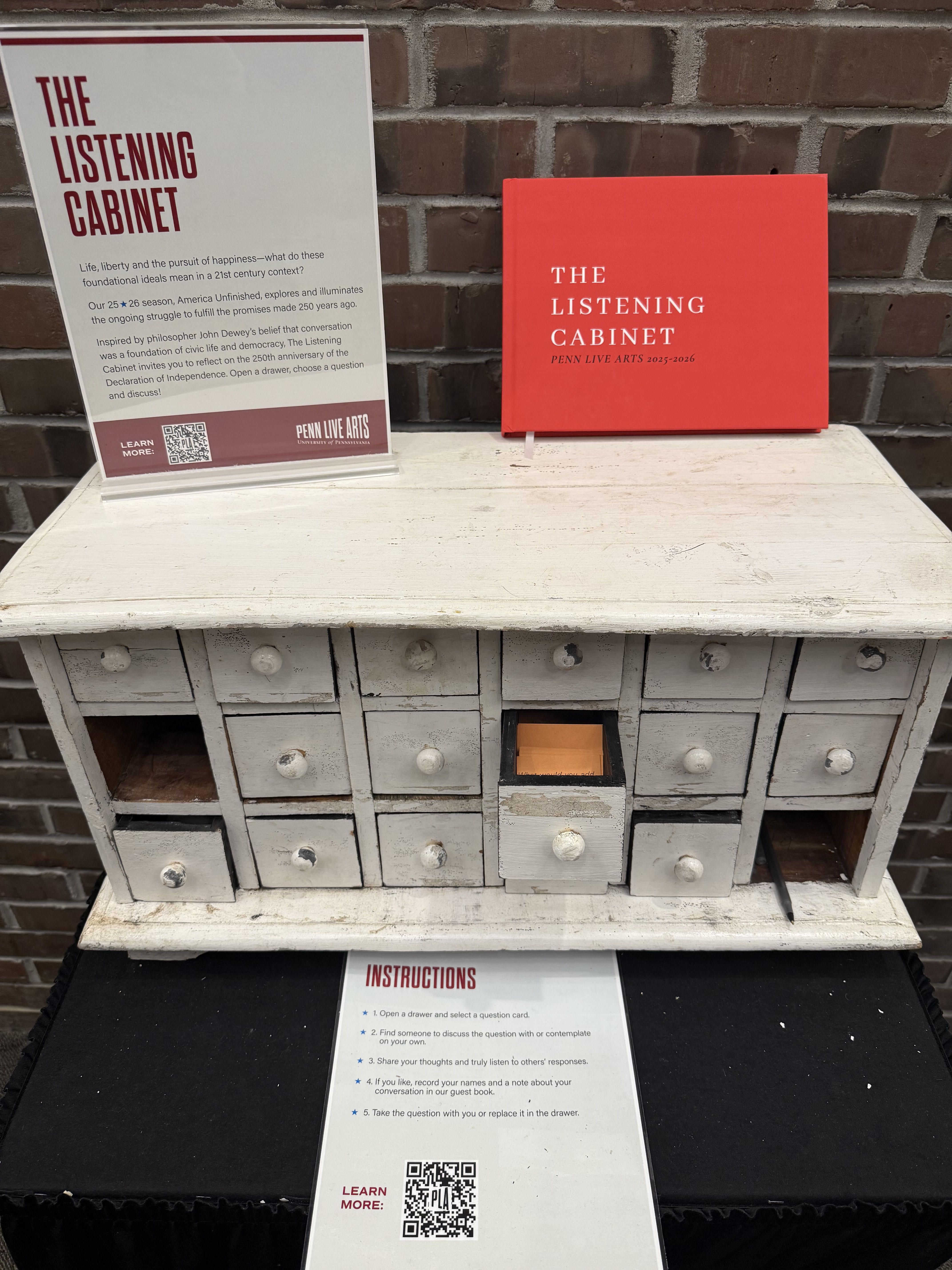 Discovering “The Listening Cabinet” at Penn: An Invitation to Pause Reflect and Connect